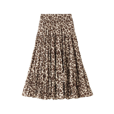 Long skirt casual skirt pleated skirt