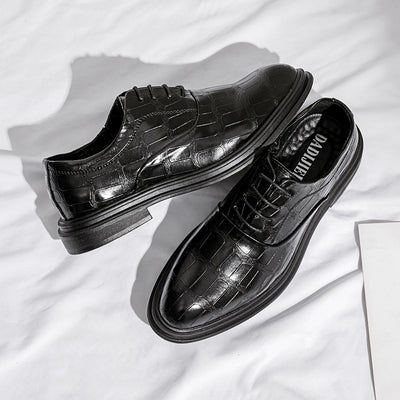 Personality Increased Business Formal Wear Leather Shoes