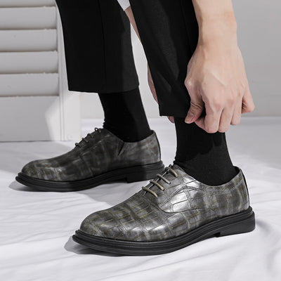 Personality Increased Business Formal Wear Leather Shoes